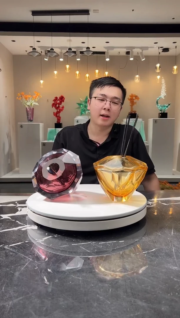 摆件巴比特美学-金色钻石小花插