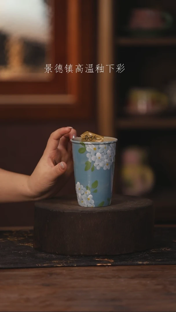 陶瓷景德镇高温釉下手绘陶瓷034