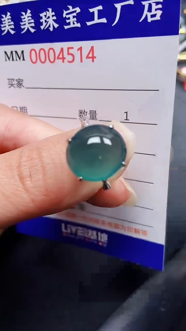 颈饰银S925镶嵌翡翠4514