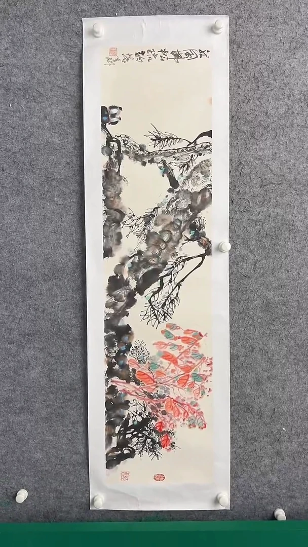 国画李纲-4平尺-花鸟国画-金