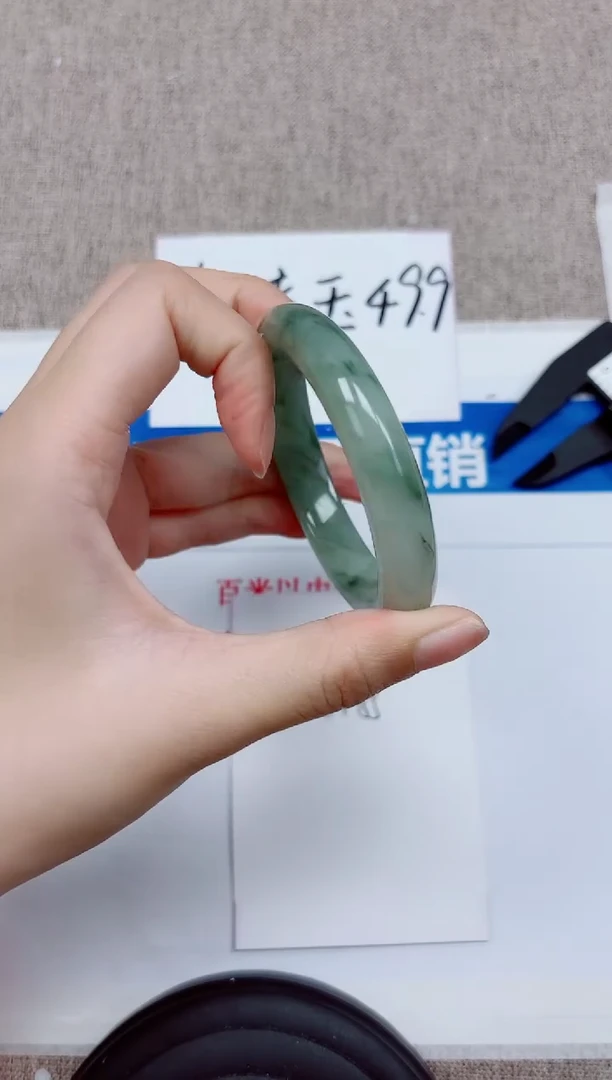 未镶嵌手镯石英质玉A106-54.55