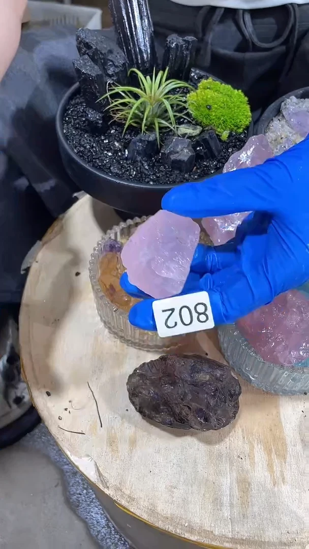 未镶嵌珠宝半成品水晶粉阿塞-802