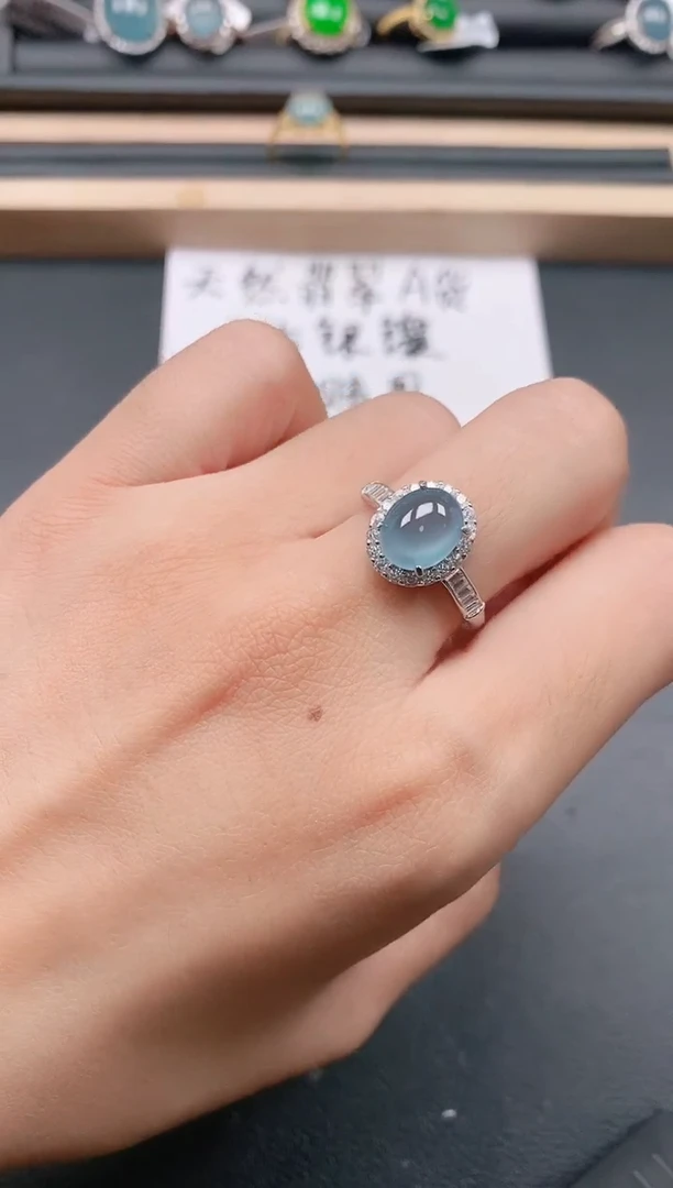 银S925镶嵌戒指翡翠11