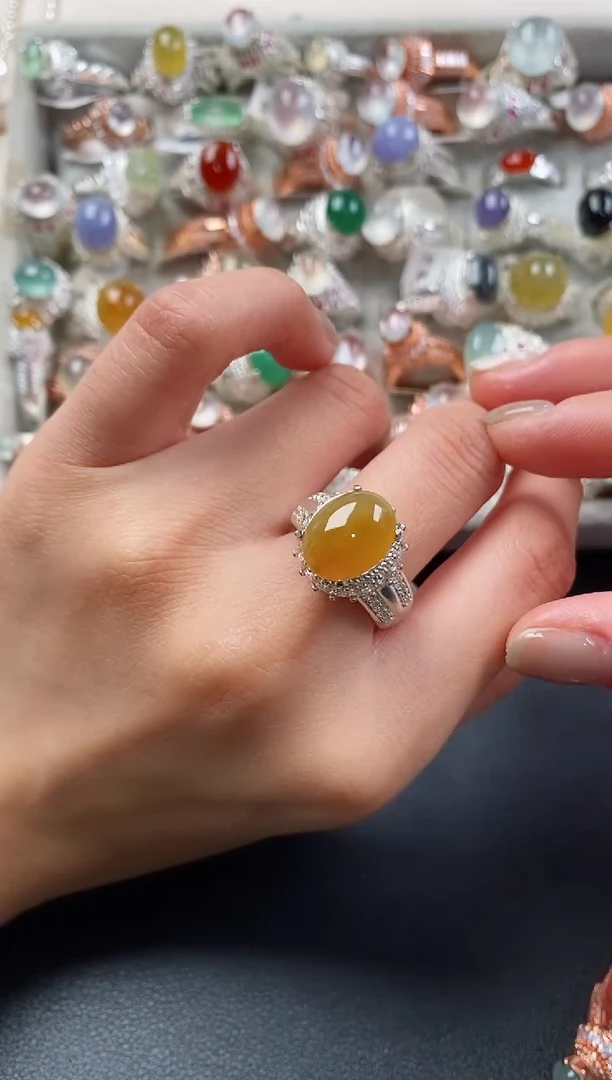 未镶嵌戒指翡翠缅甸天然A货翡翠44  2-9