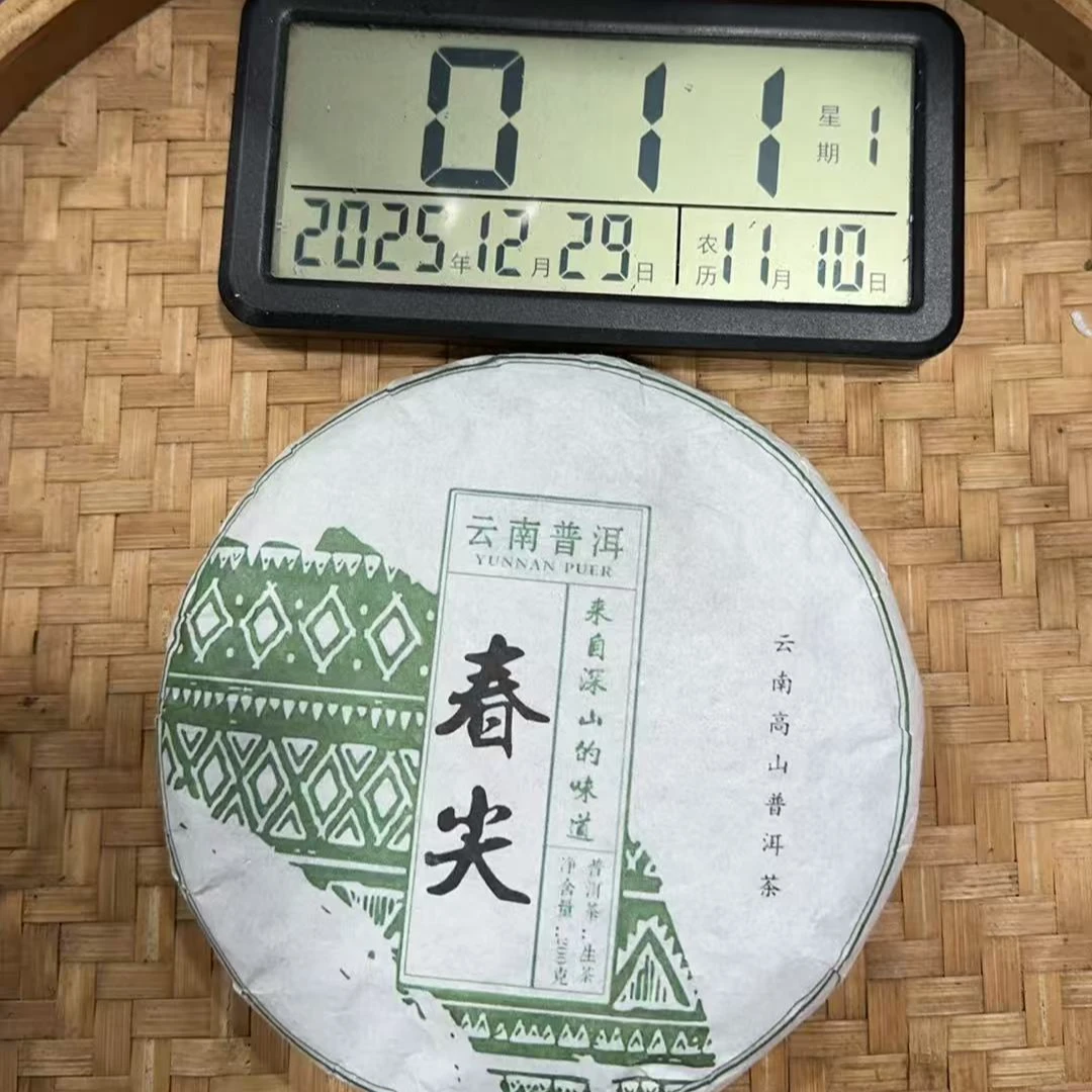 803号-2024年200克 懂过石灰窑春尖（春）普洱生茶饼