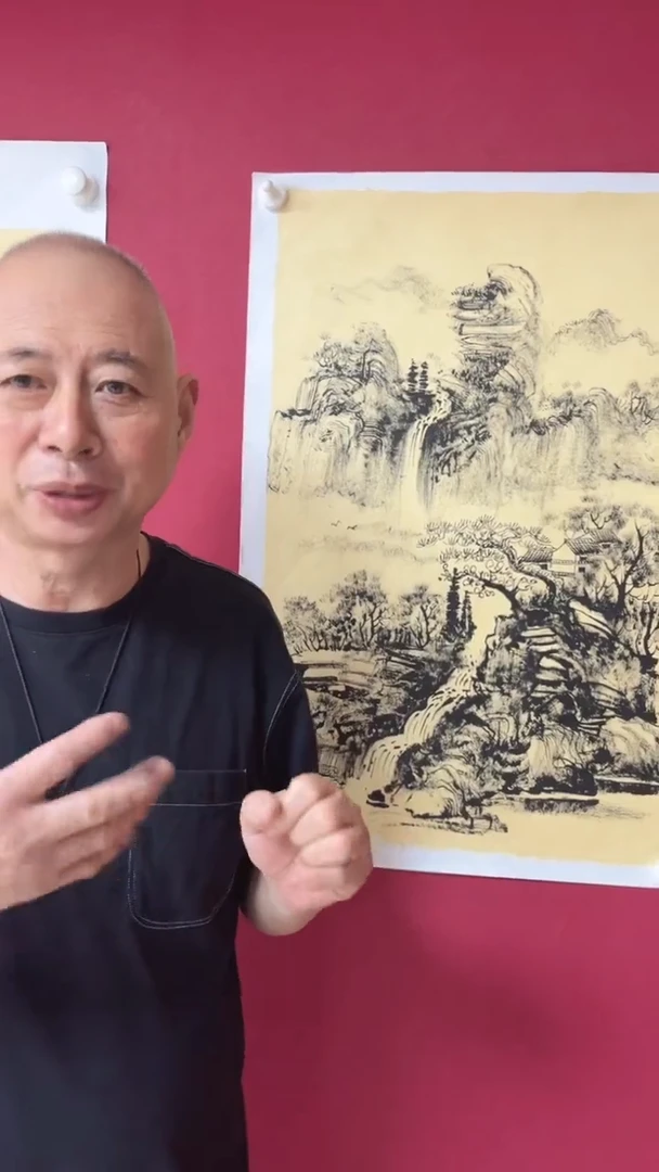 国画黄德中老师开三