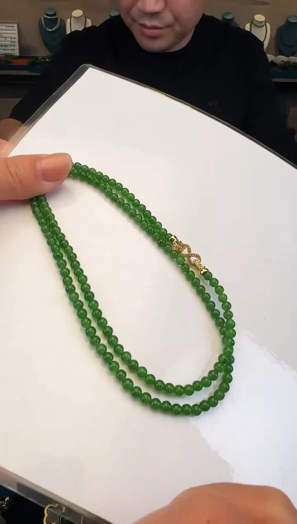 颈饰未镶嵌和田玉卡4小米链