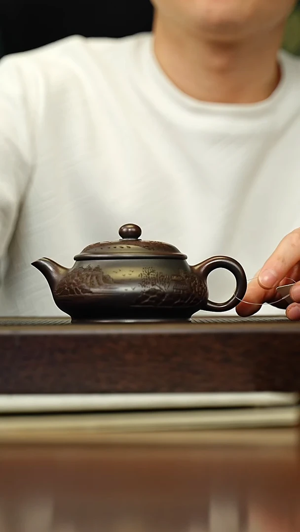 茶壶紫砂宜兴原矿 手工 紫砂壶容量180CC