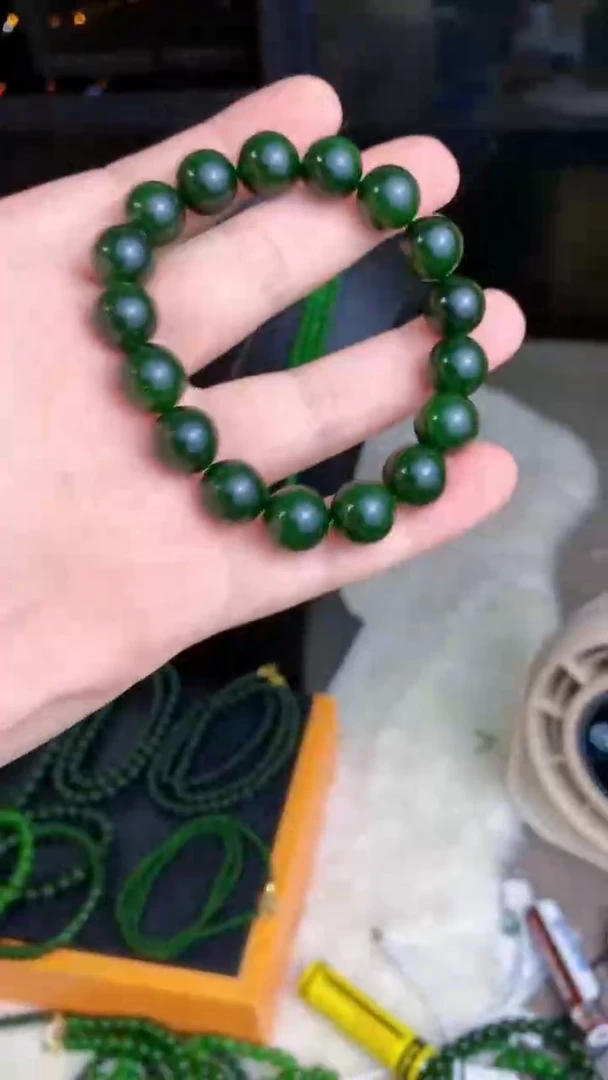 手链未镶嵌和田玉（碧玉）12