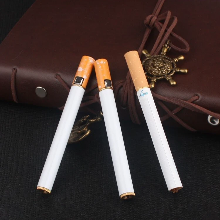 新奇特创意迷你香烟打火机超细明火个性透明设计细支点火器