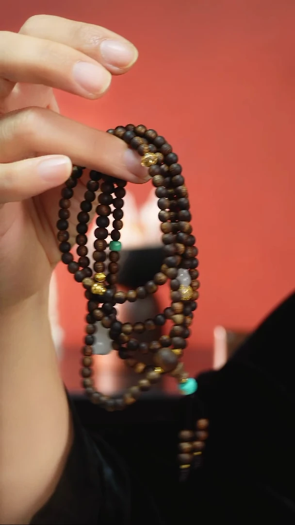 18K金镶嵌手链和田玉手串+