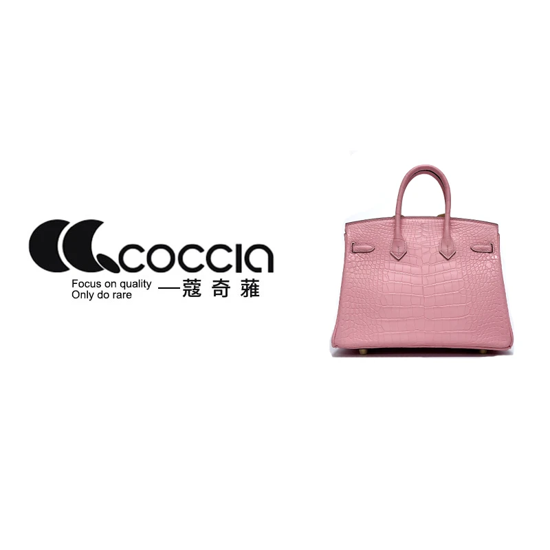 「高定女包」蔻奇蕥COCCIA 鳄鱼皮定制手提包 EE2025 美洲鳄 25cm