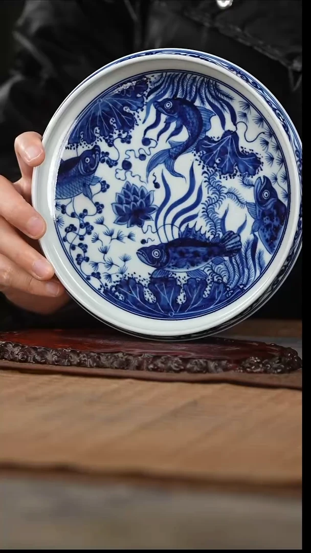 【闪购商品】墨舍柴窑荷花鱼壶承