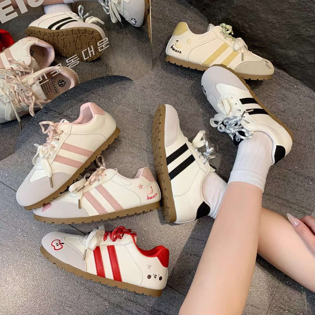 小敏家 复古可爱百搭刺绣阿甘鞋 超火小众设计感舒适轻便德训鞋