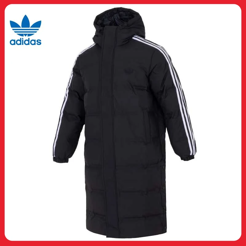 【劲浪体育】adidas阿迪达斯三叶草运动休闲长款好羽绒服外套JD3749