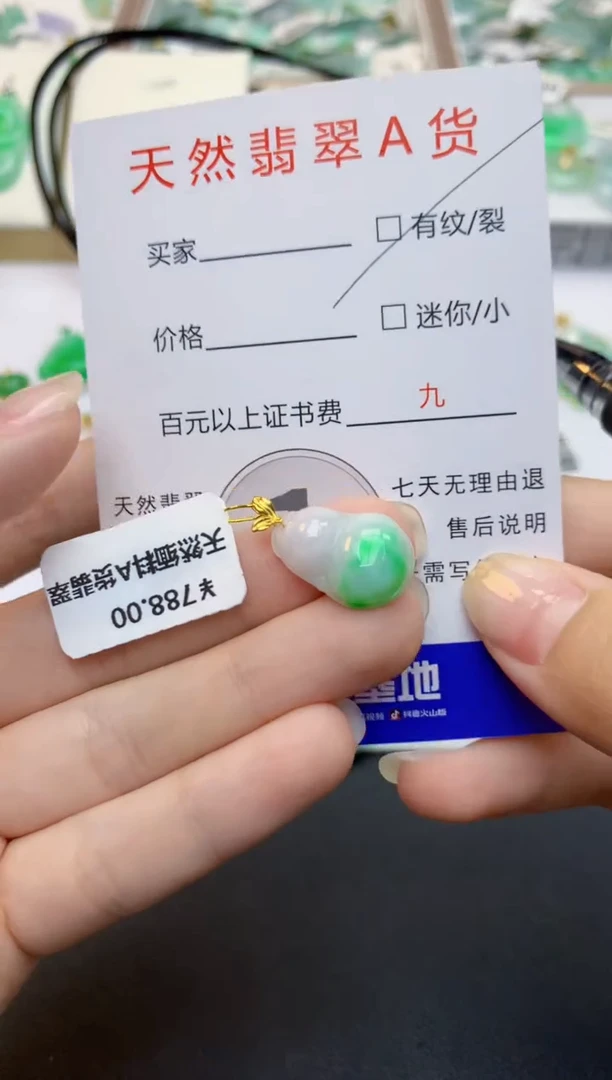 翡翠未镶嵌颈饰天然缅甸A货翡翠