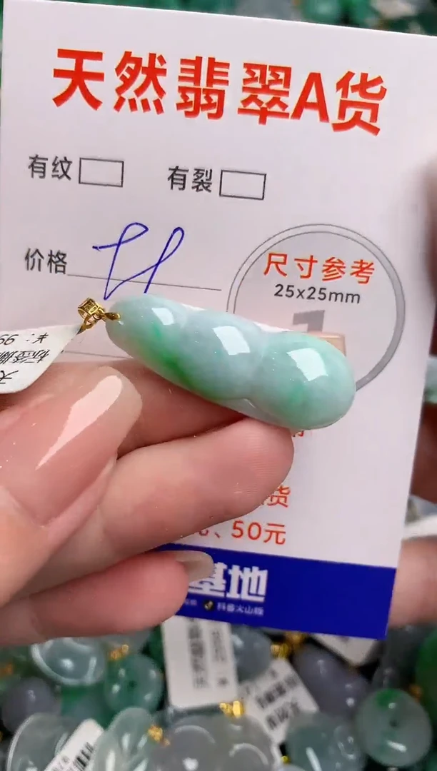 翡翠18K金镶嵌颈饰14003007