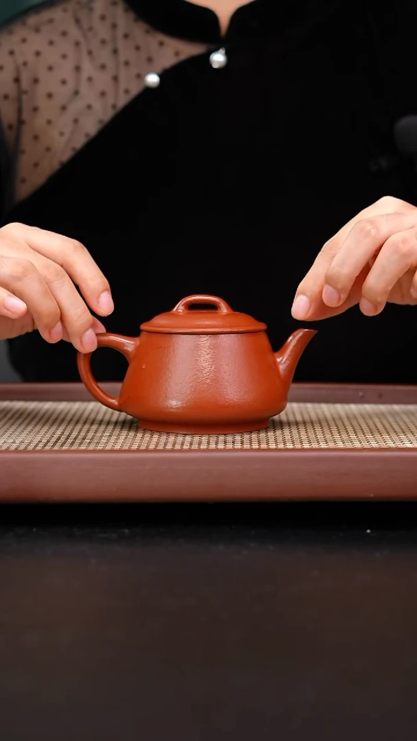 茶壶紫砂小煤窑朱泥30目粗砂隐瓢180cc叶