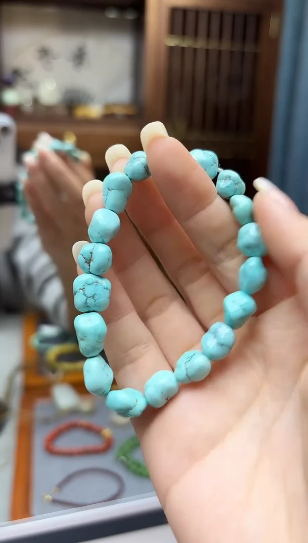 未镶嵌绿松石挂件松石随型手串GZS