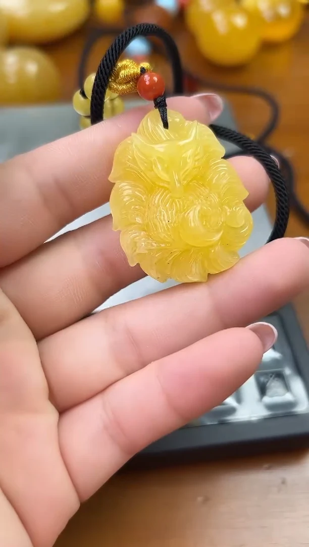 未镶嵌蜜蜡裸石琥珀蜜蜡吊坠