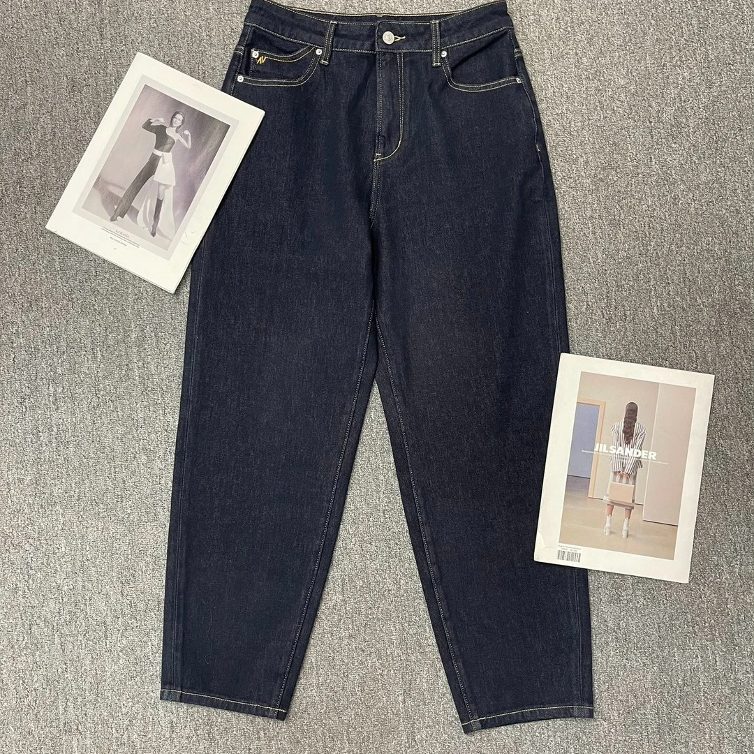 牛仔裤女高腰显瘦直筒微喇夏季百搭小个子YW2193