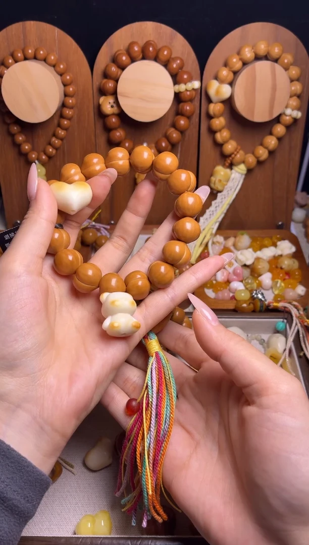 手串猴头核桃全品纯手工聚宝盆牙果爱心牙果小熊三通敦煌