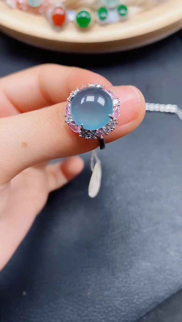 【闪购商品】翡翠戒指银S925镶嵌翡翠