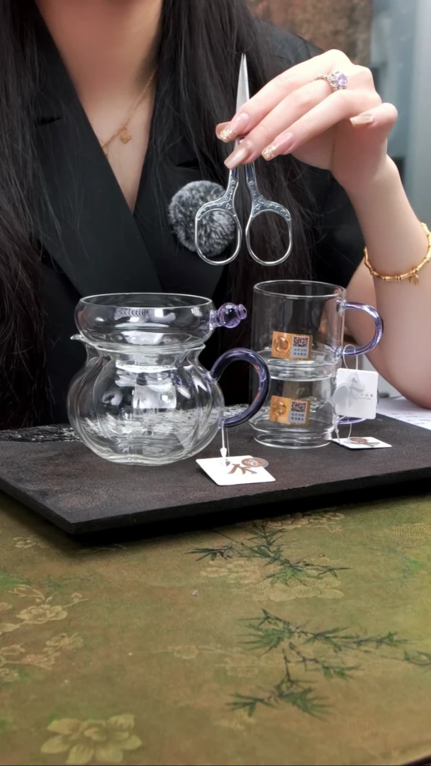 纳福茶海+奉珠激光+逸杯一对浅紫