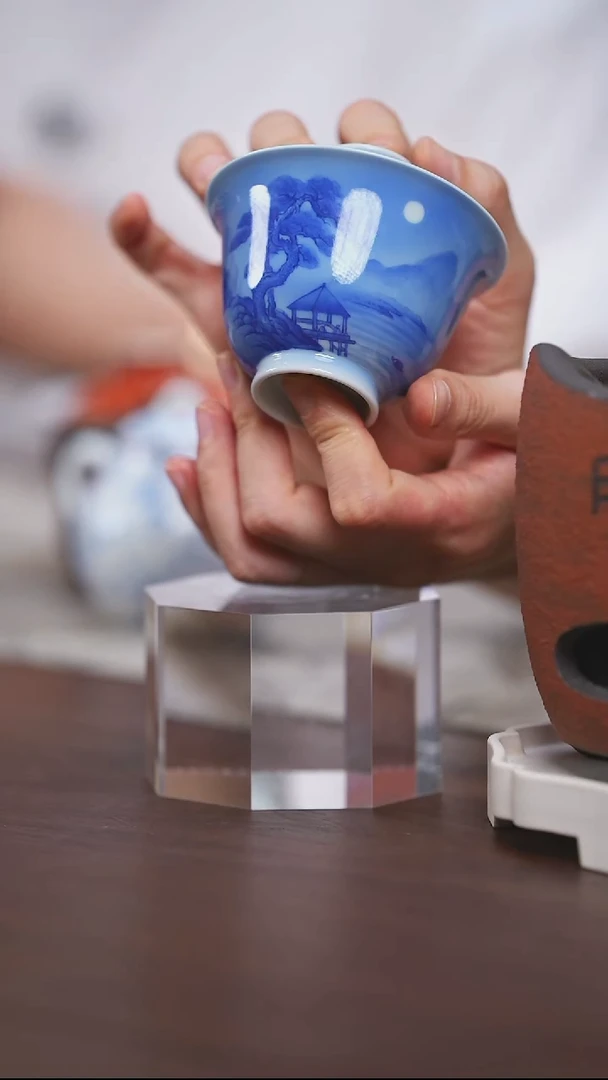 拾真堂夜山幽盖碗