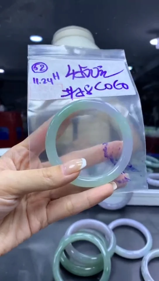 未镶嵌定制翡翠C**O52手镯58+4500元+拍一发一