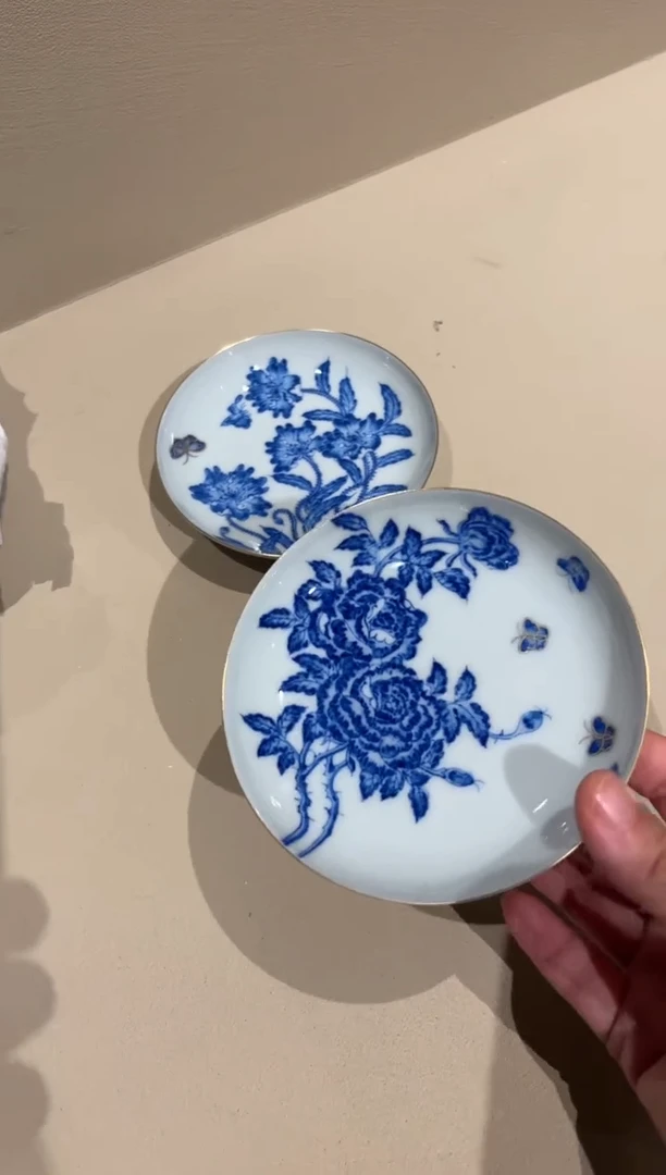 闪购描金玫瑰花茶点碟