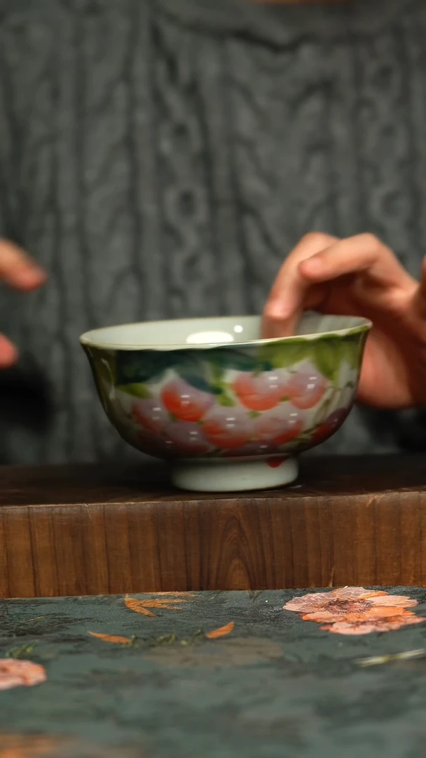 杯釉下彩手工手绘同款陶器