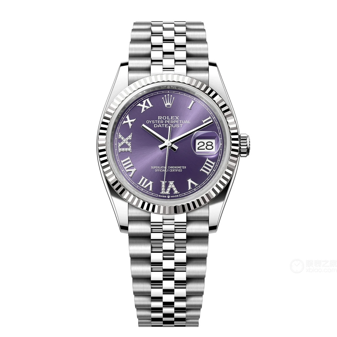 未使用 Rolex/劳力士 126234/36表径紫盘/25年全套/时尚女士腕表
