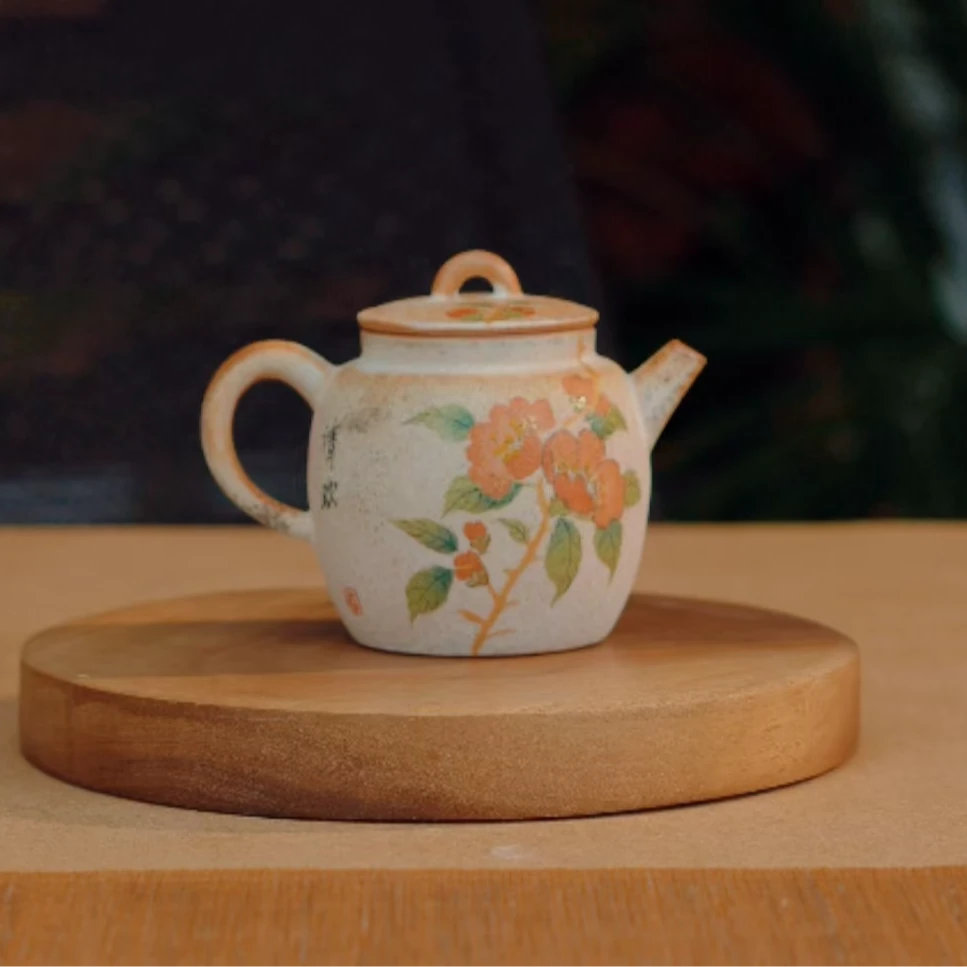 gb李辉熠仿古做旧系列茶壶红事事如意花