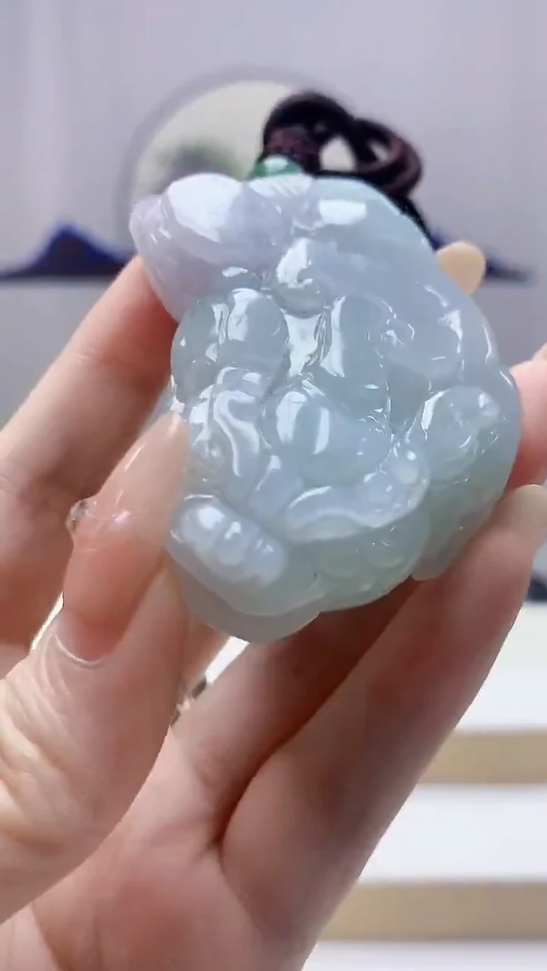 未镶嵌定制翡翠4829DD-毛货挂件95