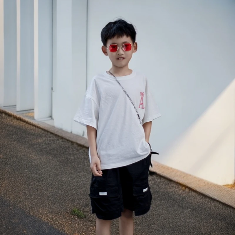 12-字母A T恤   夏季纯棉洋气宽松时尚宽松薄款上衣 男女同款