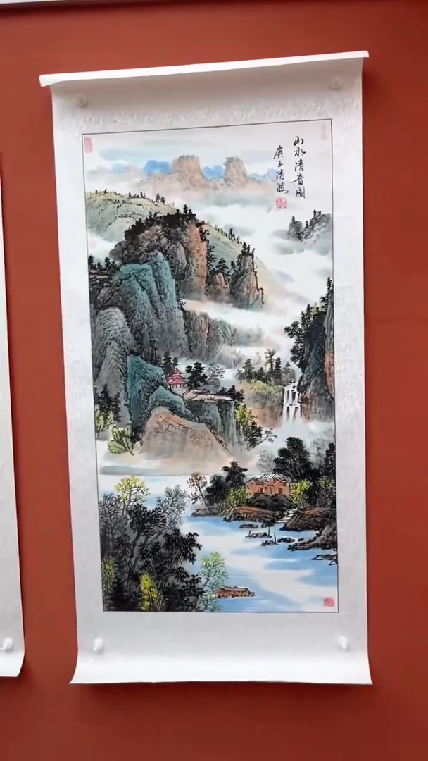 国画老师现场创作  14