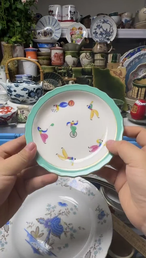 中古瓷器，默认微瑕清**月-清风挽月