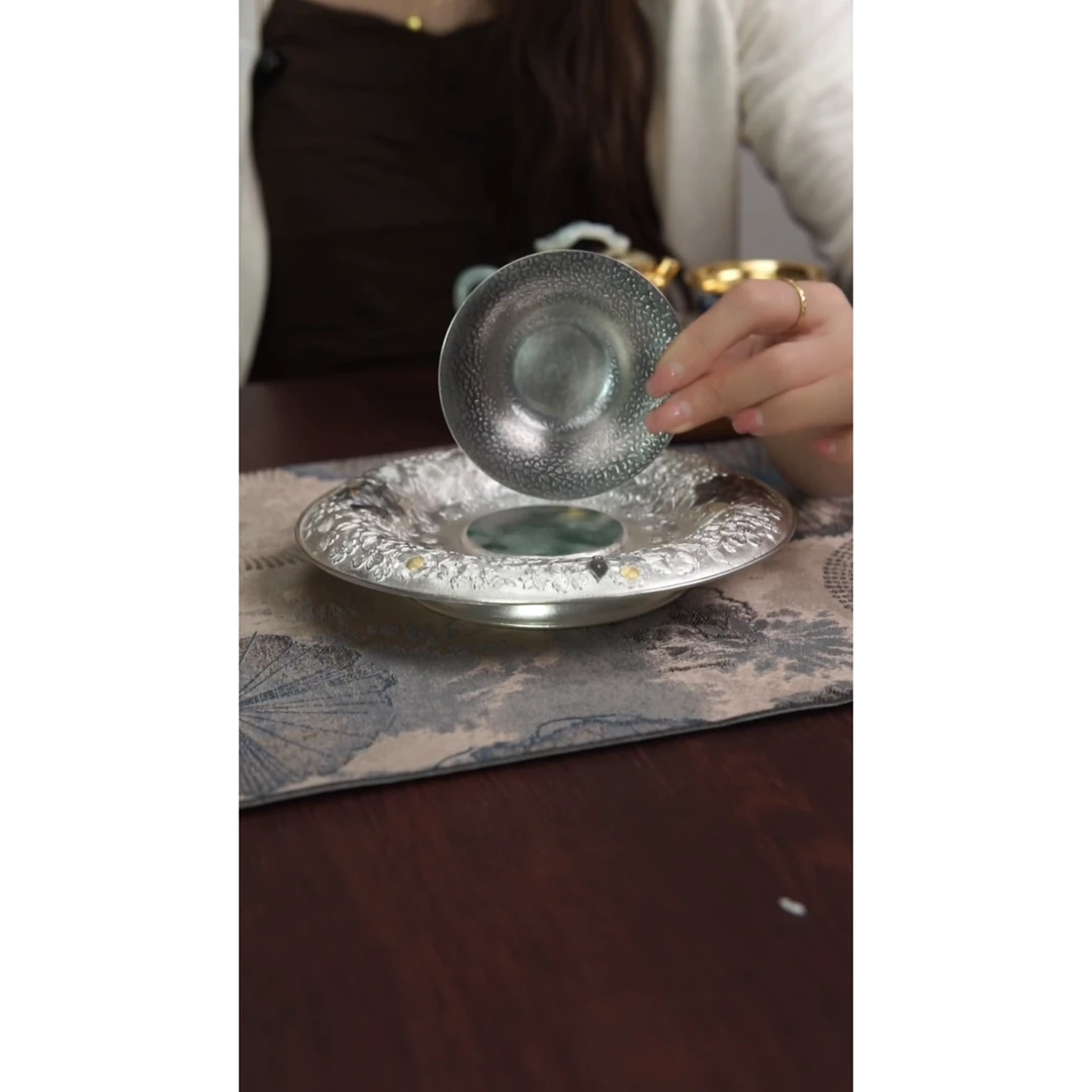 古悦足银999杯垫