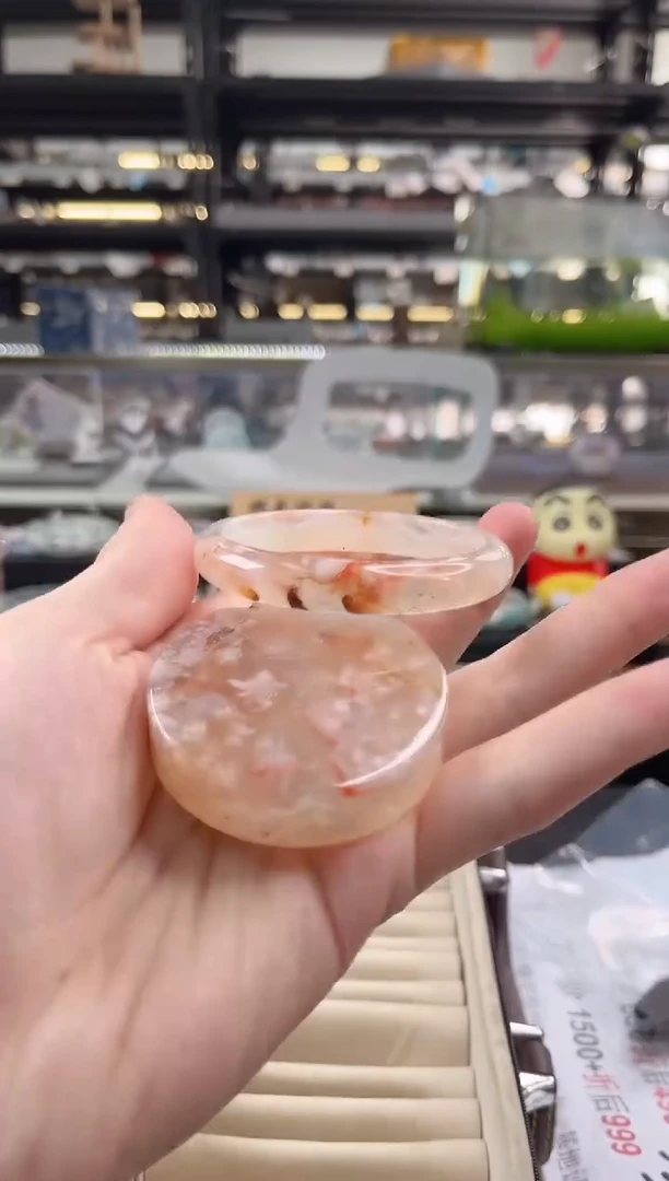 未镶嵌手镯石英质玉58圈口 （赠品镯心）300561