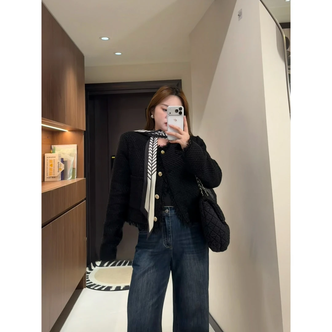 法式松弛感气质小香风外套2025秋冬新款设计感单排扣保暖加厚上衣