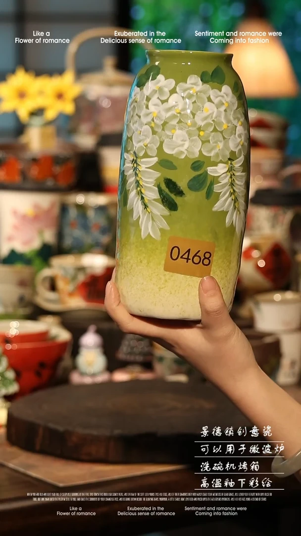 陶瓷景德镇高温釉下彩手工手绘款式@A0468@