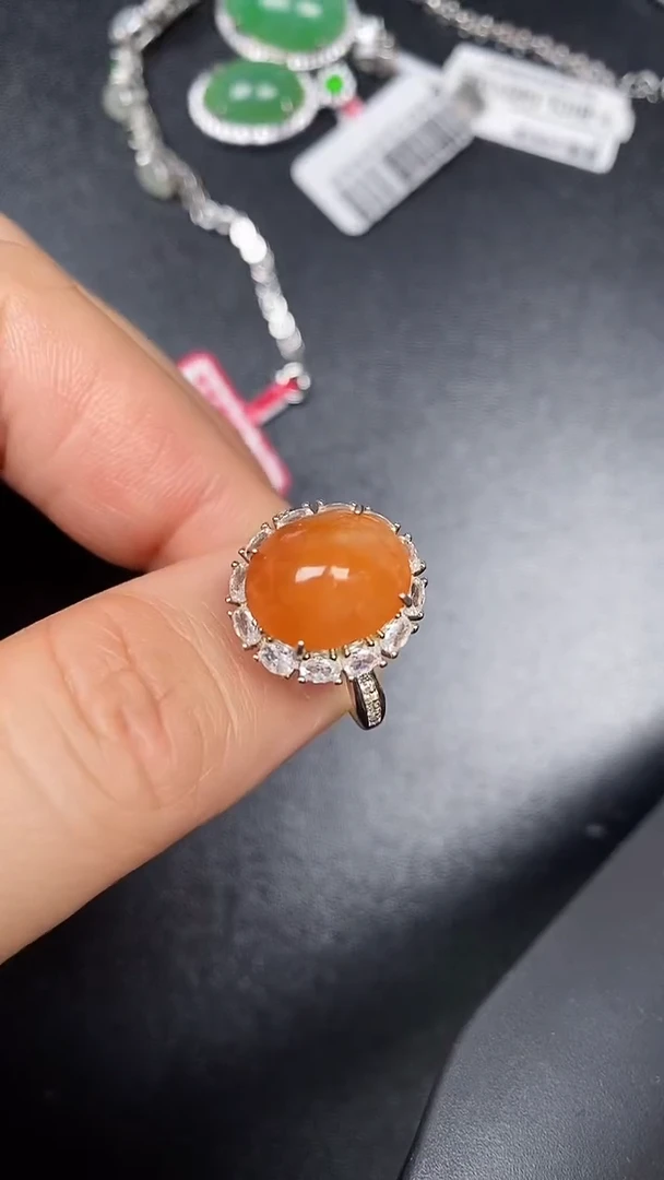 银S925镶嵌戒指翡翠1560