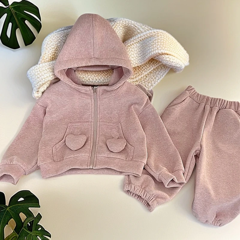 女童运动套装开衫25春秋新款儿童韩版洋气两件套宝宝衣服时尚休闲