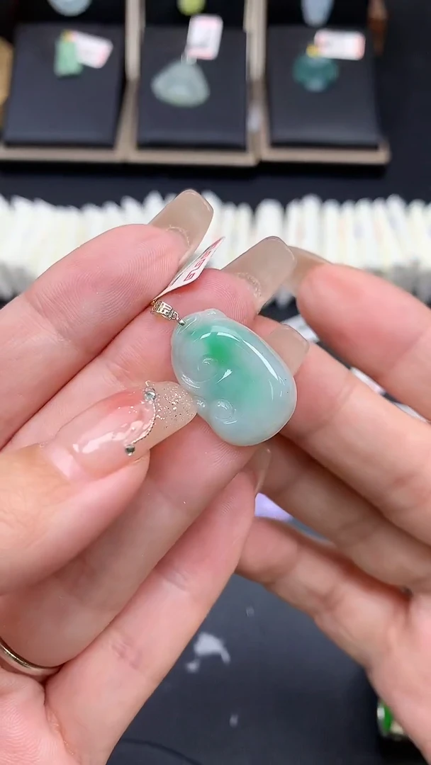 【闪购商品】翡翠吊坠(不含链)18K金镶嵌MS151348