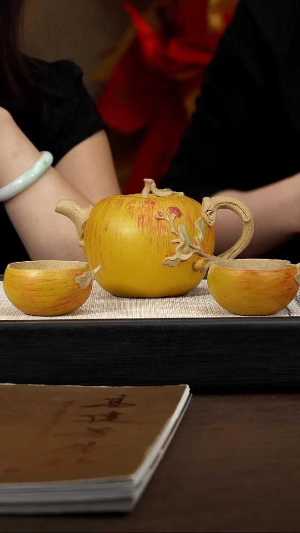 茶壶紫砂【P059】苹果套组 400c GJF