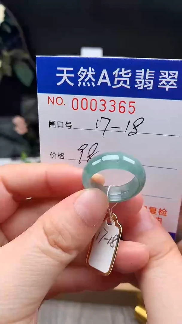 未镶嵌戒指翡翠17-18#