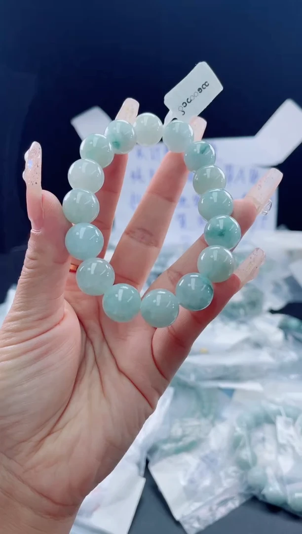 未镶嵌定制翡翠珠串