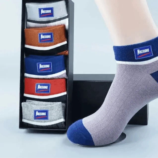 【吸汗 防臭】高档新疆棉防臭运动袜短袜短筒夏季拼接男士 共10双