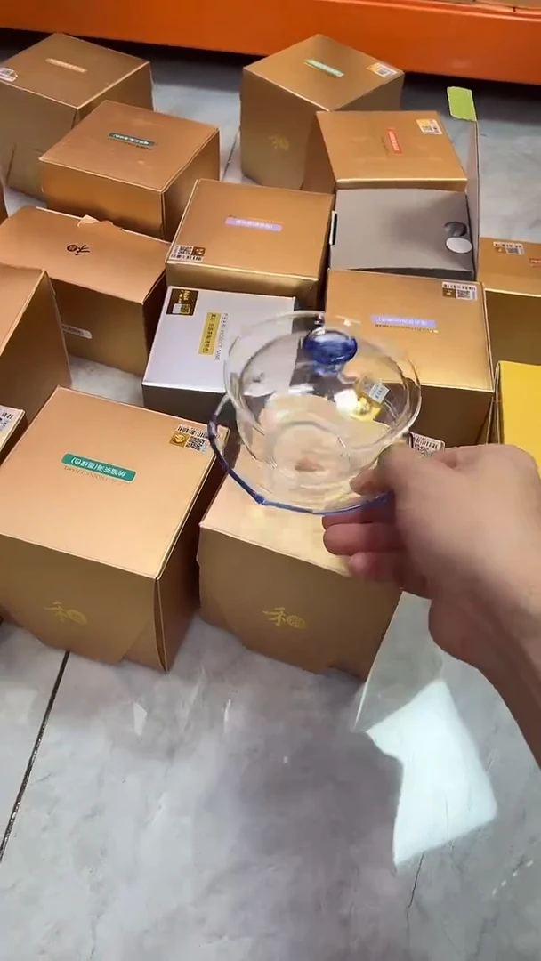 @@禾器沁莲盖碗宝蓝色